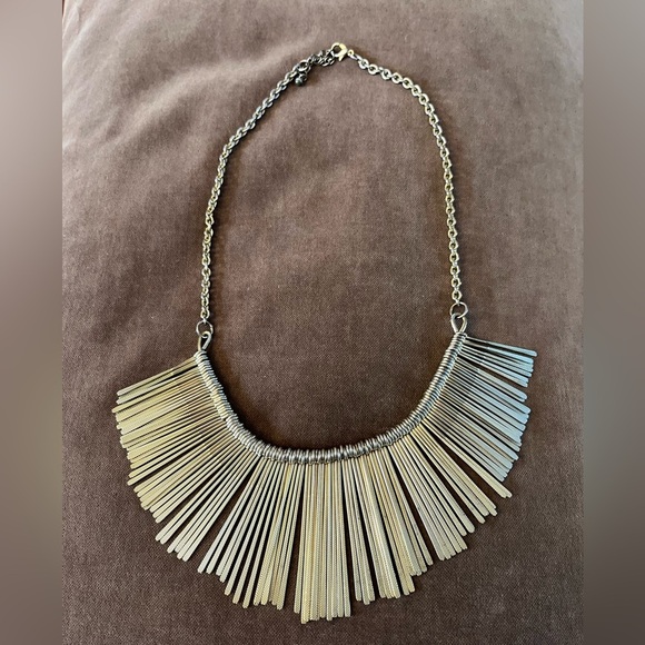Vintage Brass Gold Tribal Necklace - Picture 2 of 4
